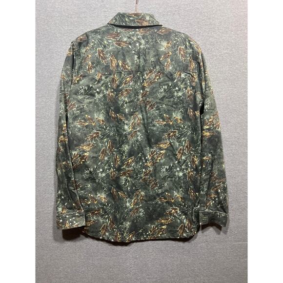 ZARA Mens Camouflage Outdoors Denimwear Button Down Long Sleeve Overshirt Size M - Picture 4 of 10